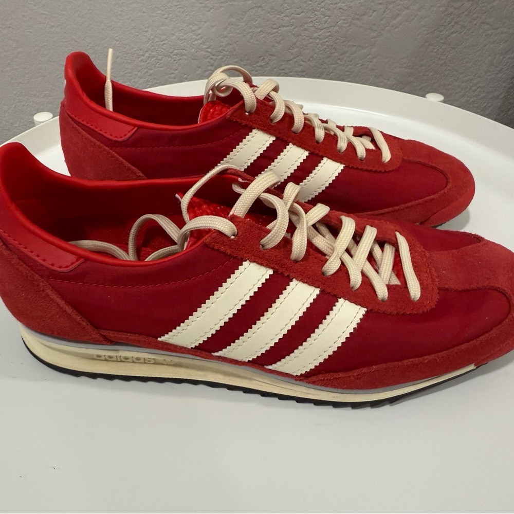 Adidas SL72 Red and White Retro Sneakers